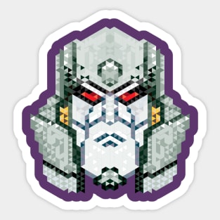 Deceitful Robot - Triangular Pixellation Sticker